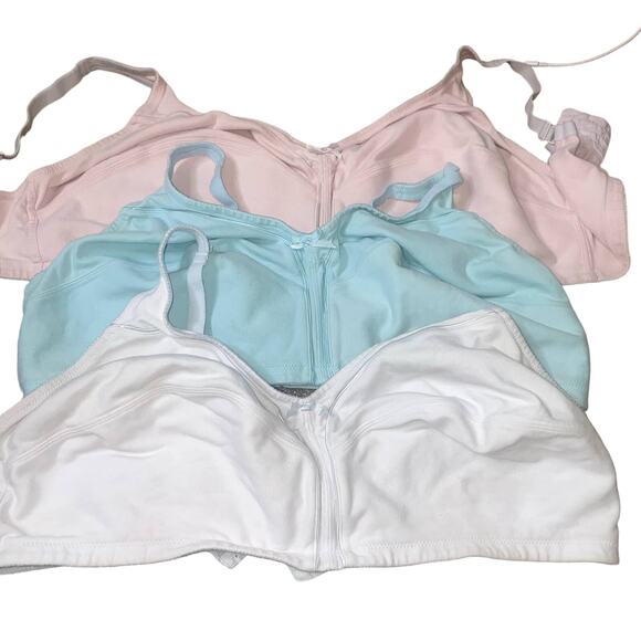 Comfort Choice bra's set of 3 52 DD cotton no underwire or padding T-shirt bra's - Picture 1 of 6